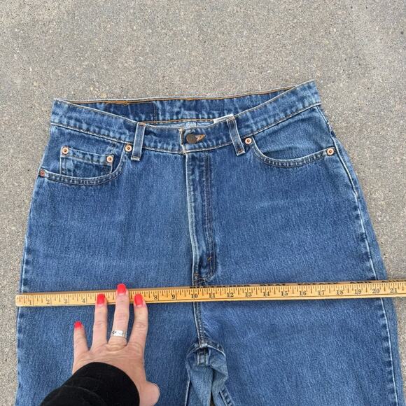 Vintage 90’s Levi's 512 Slim Fit Tapered Leg Mom Blue Jeans Stone Washed 14 Reg - Picture 9 of 11